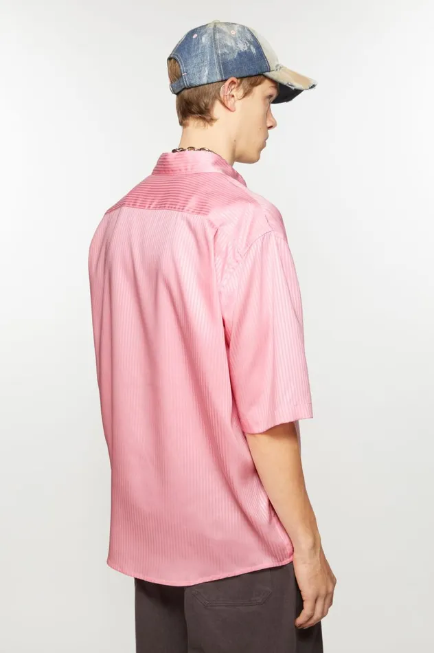 Acne Studios Stripe Buttonup Shirt Blush Pink Men Shirts