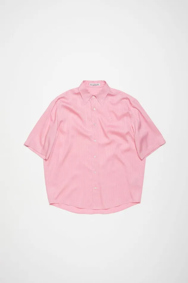 Acne Studios Stripe Buttonup Shirt Blush Pink Men Shirts