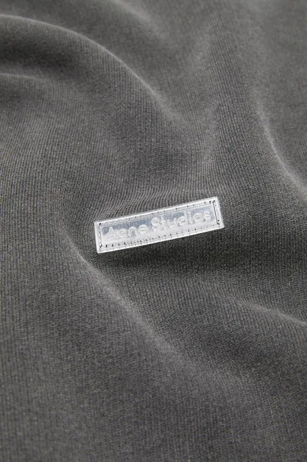 Acne Studios Sweater Logo Patch Faded Black Men Sweatshirts