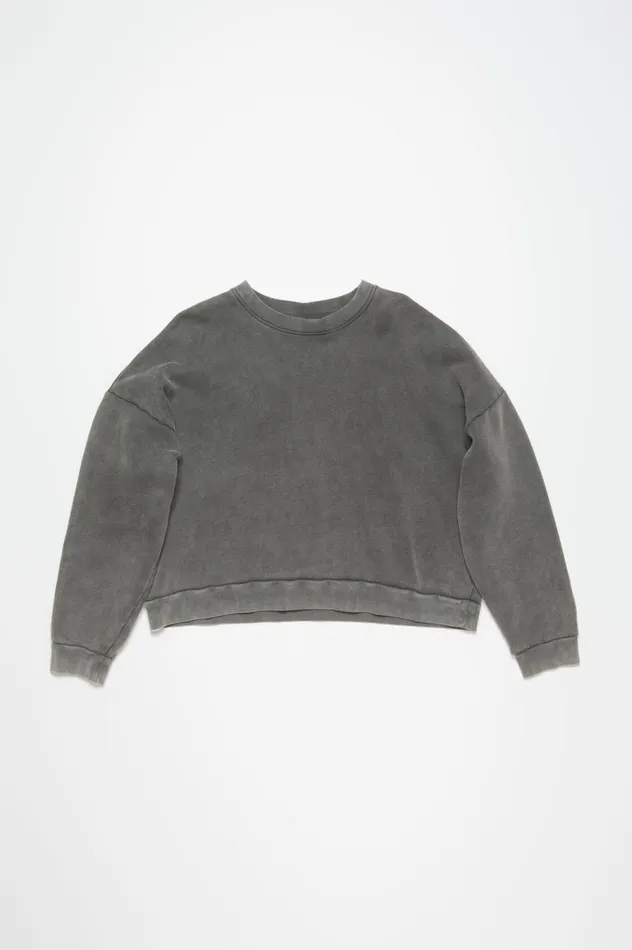 Acne Studios Sweater Logo Patch Faded Black Men Sweatshirts