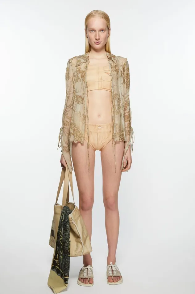 Acne Studios Swimwear Set Yellow Women Shorts