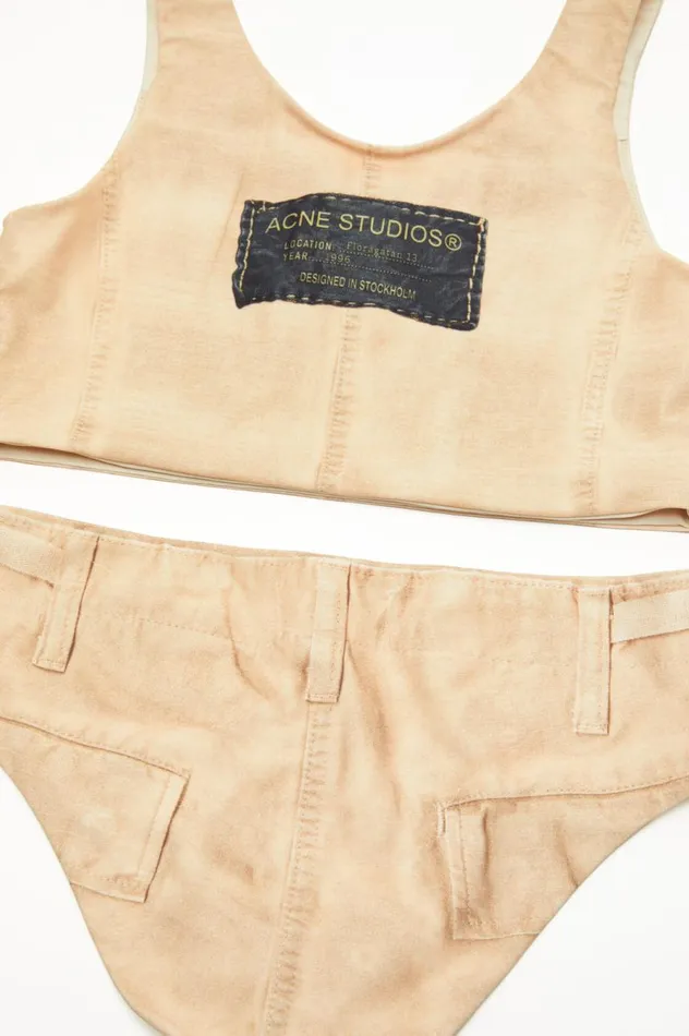 Acne Studios Swimwear Set Yellow Women Shorts