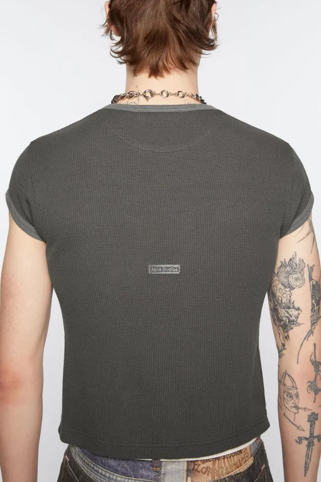 Acne Studios Tshirt 8211 Fitted Unisex Fit Faded Grey Men Tshirts