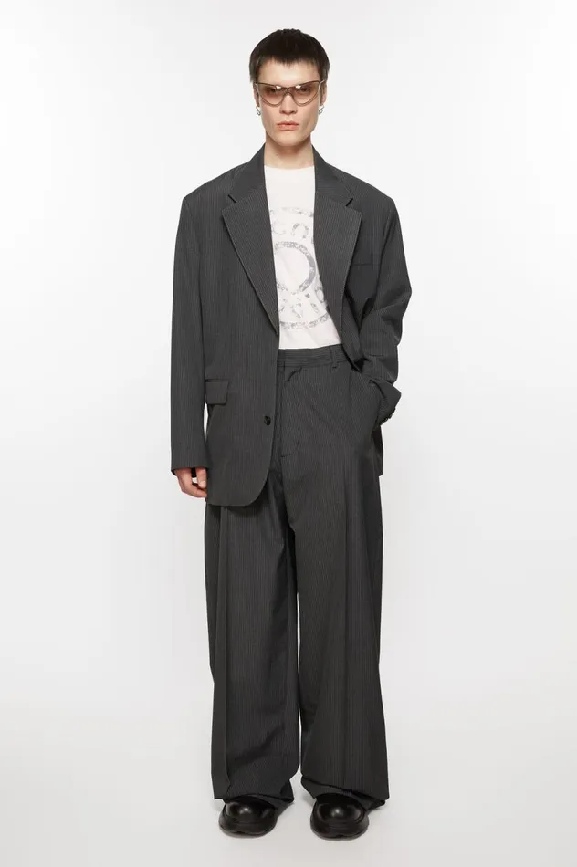 Acne Studios Tailored Trousers Anthracite Grey Men Trousers