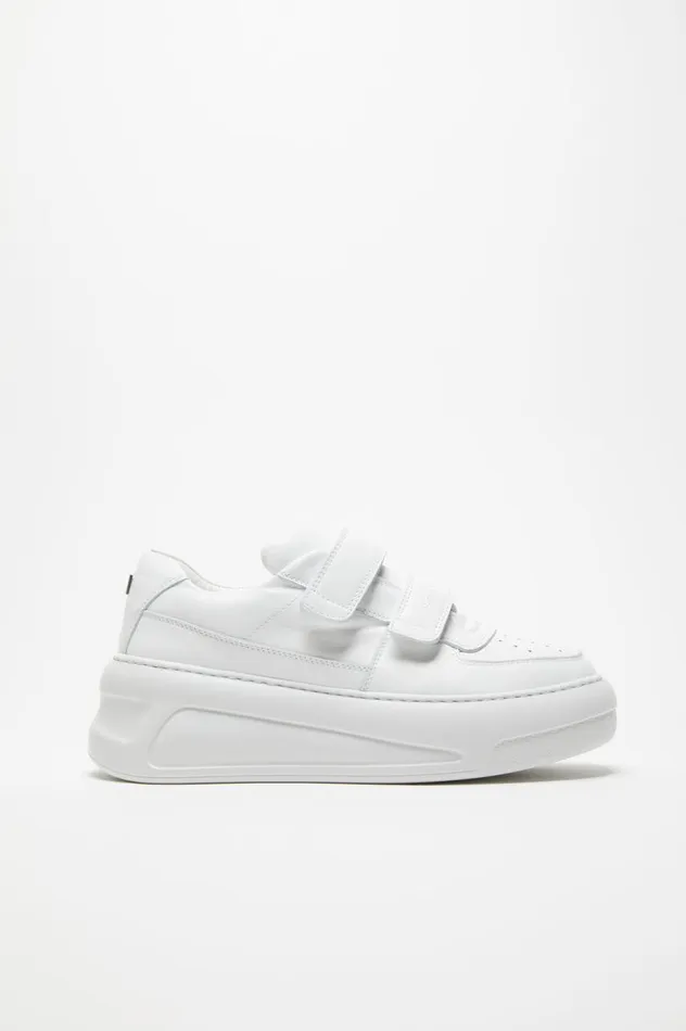 Acne Studios Velcro Strap Platform Sneakers Optic Whiteoptic White Men Face Collection Acne Studios Velcro Strap Platform Sneakers Optic Whiteoptic White Men Face Collection