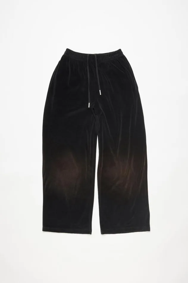 Acne Studios Velour Trousers Black Women Trousers