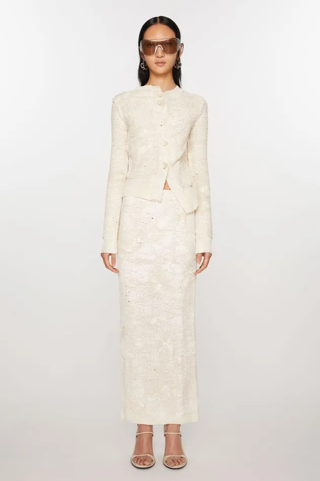 Acne Studios Woven Skirt Off White Women Skirts