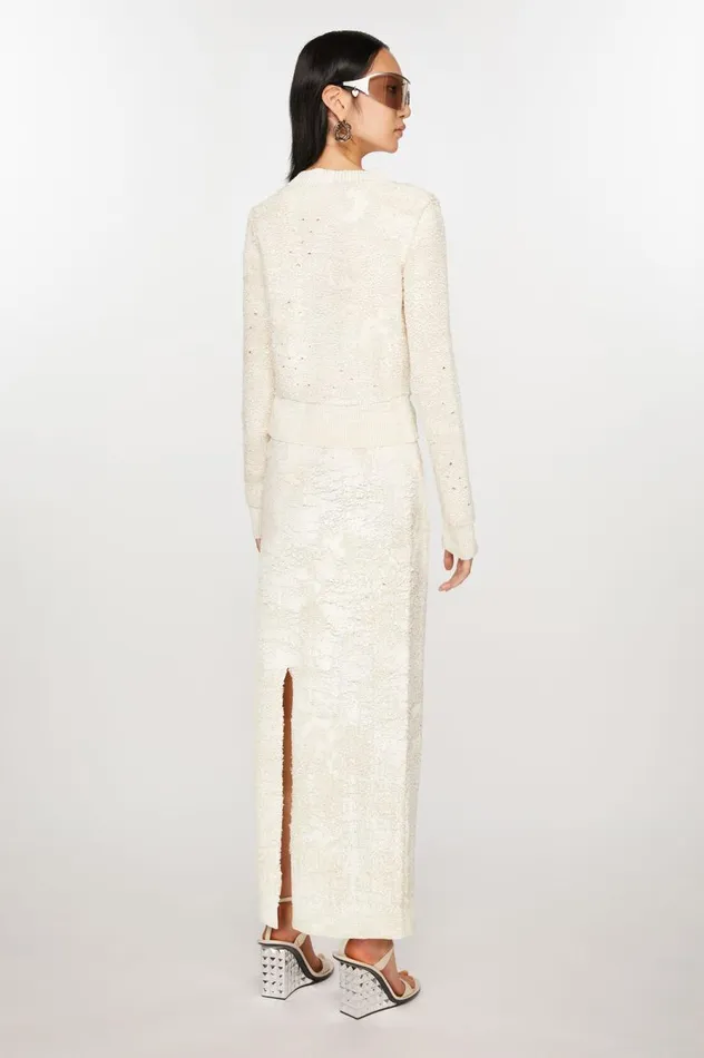 Acne Studios Woven Skirt Off White Women Skirts