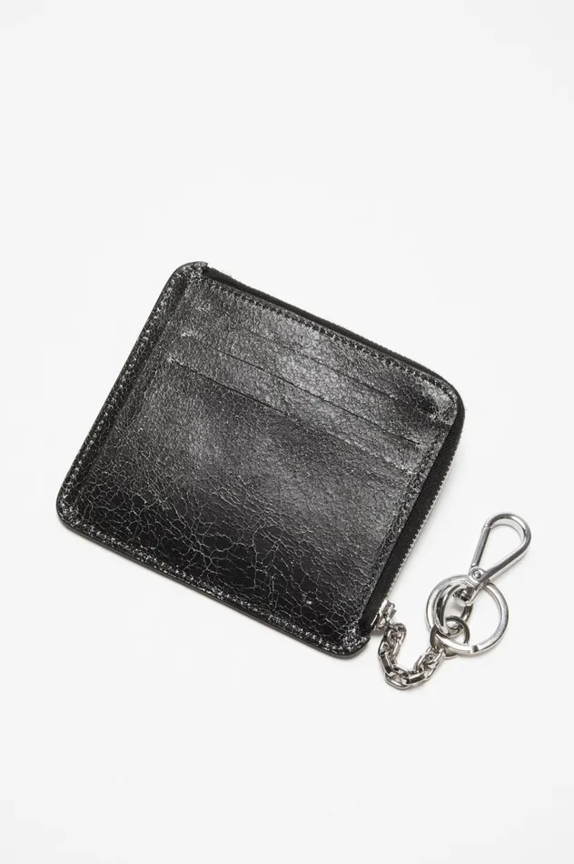 Acne Studios Zip Leather Wallet Black Men Small Leather Goods