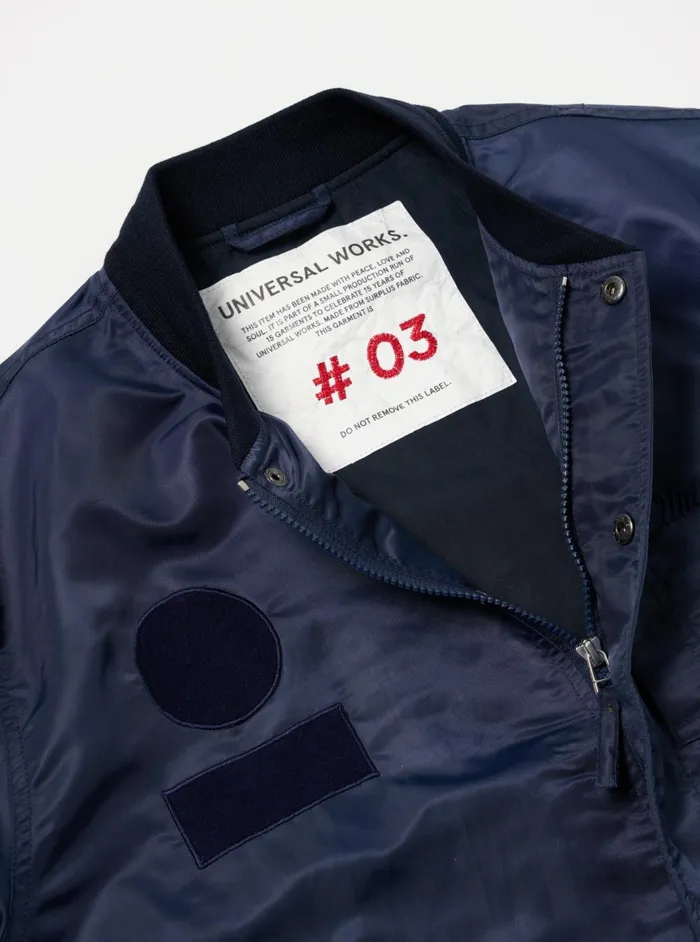 Badge Bomber In Navy Flight Nylon Men Universal Works Coats and Outerwear