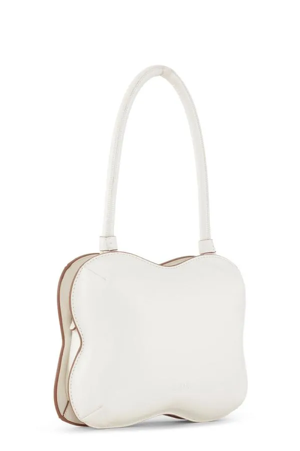 Bags GANNI Shoulder White Butterfly Top Handle Bag Egret