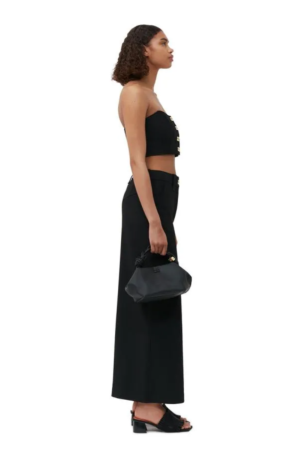 Bags GANNI Top Handle Black Ohoskin Bou Bag Black