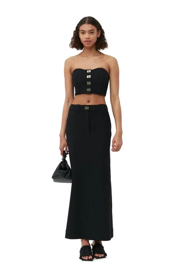 Bags GANNI Top Handle Black Ohoskin Bou Bag Black