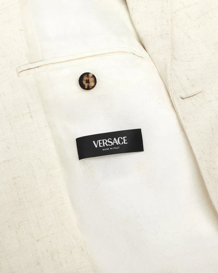 Blazers and Suits Men Versace Barocco Sea SilkBlend Malfil Blazer Blueprint