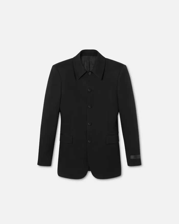 Blazers and Suits Men Versace SingleBreasted Tailored Jacket Black
