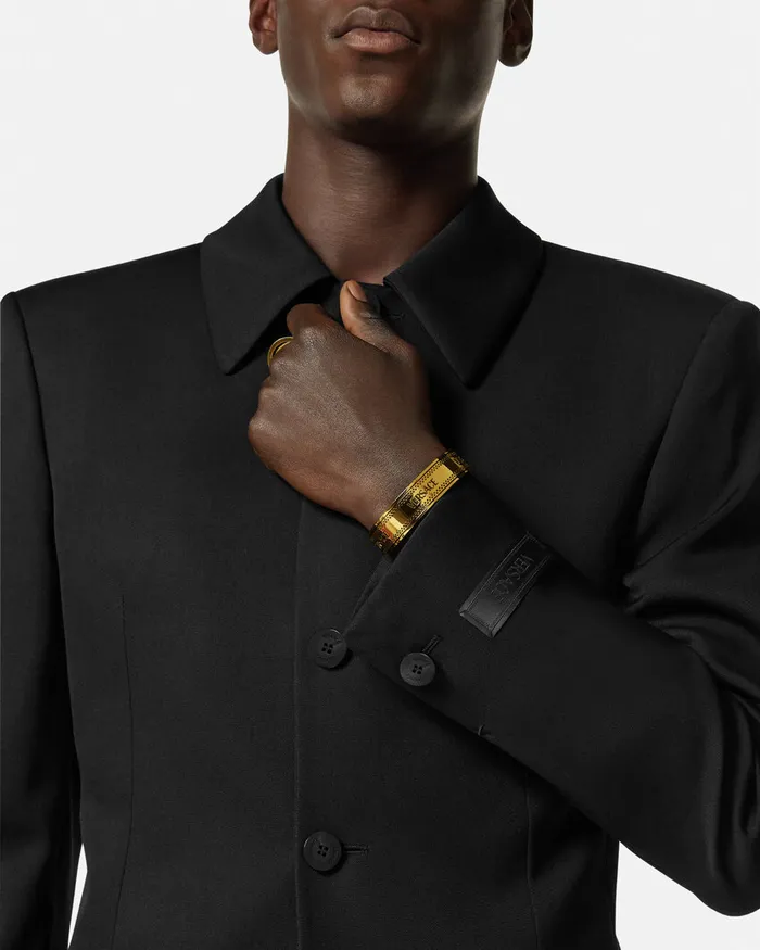 Blazers and Suits Men Versace SingleBreasted Tailored Jacket Black