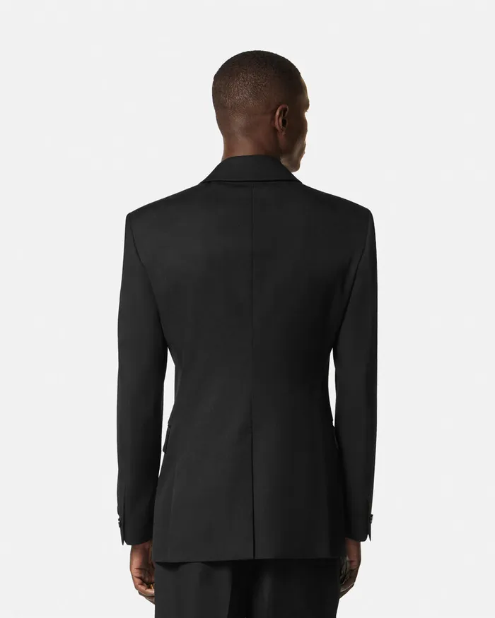 Blazers and Suits Men Versace SingleBreasted Tailored Jacket Black
