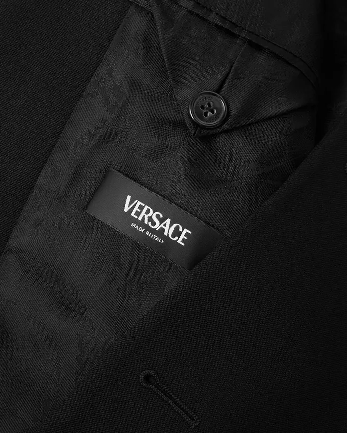Blazers and Suits Men Versace SingleBreasted Tailored Jacket Black