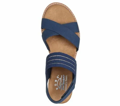 BOBS Desert Kiss 8211 Shore Enough Navy Women SKECHERS Canvas Shoes