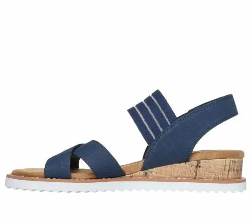 BOBS Desert Kiss 8211 Shore Enough Navy Women SKECHERS Canvas Shoes