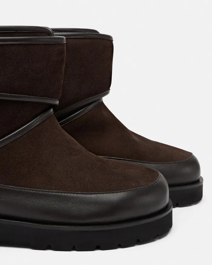 Boots Men Versace Bastion Suede Boots Black