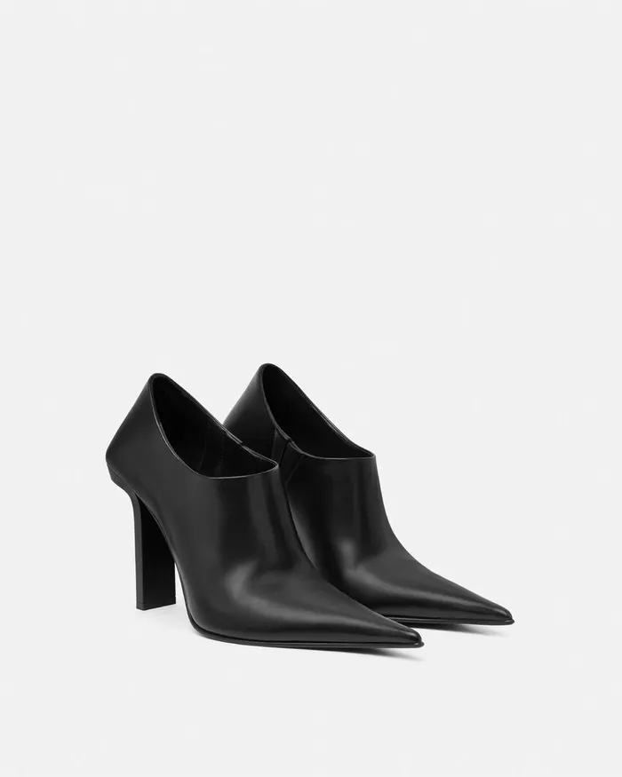 Boots Women Versace Slice Ankle Boots 105 Mm Blacksilver