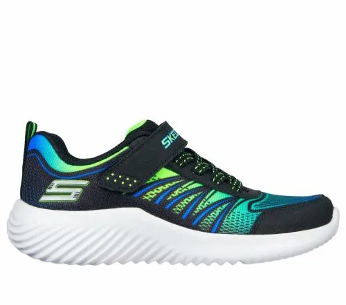 Bounder 8211 Zatic Black Lime Kids SKECHERS Kids UK Sizes 9525
