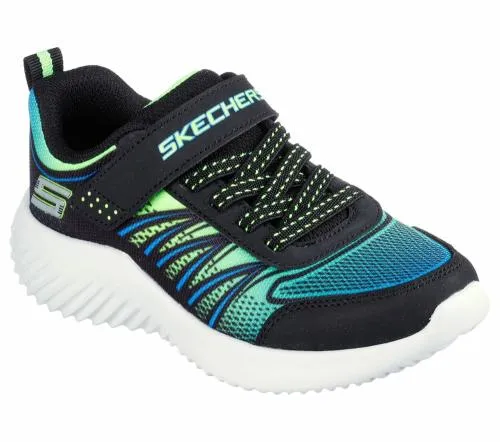 Bounder 8211 Zatic Black Lime Kids SKECHERS Kids UK Sizes 9525