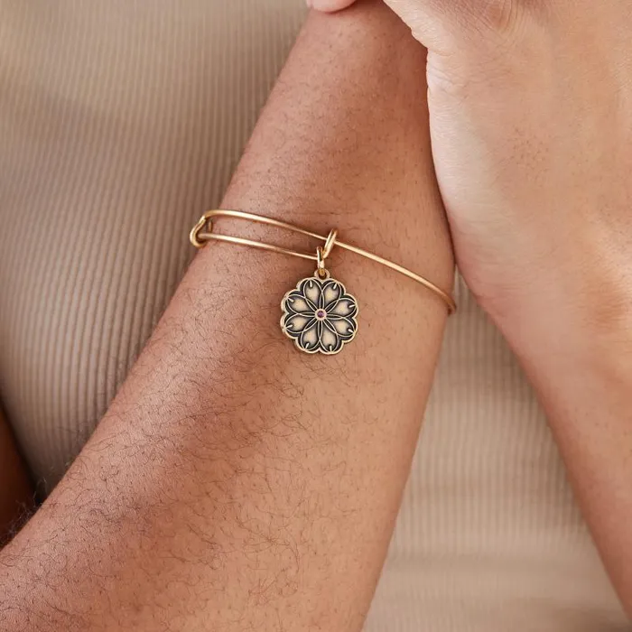 Bracelets Women Alex And Ani Healing Love Flower Charm Bangle Rafaelian Gold