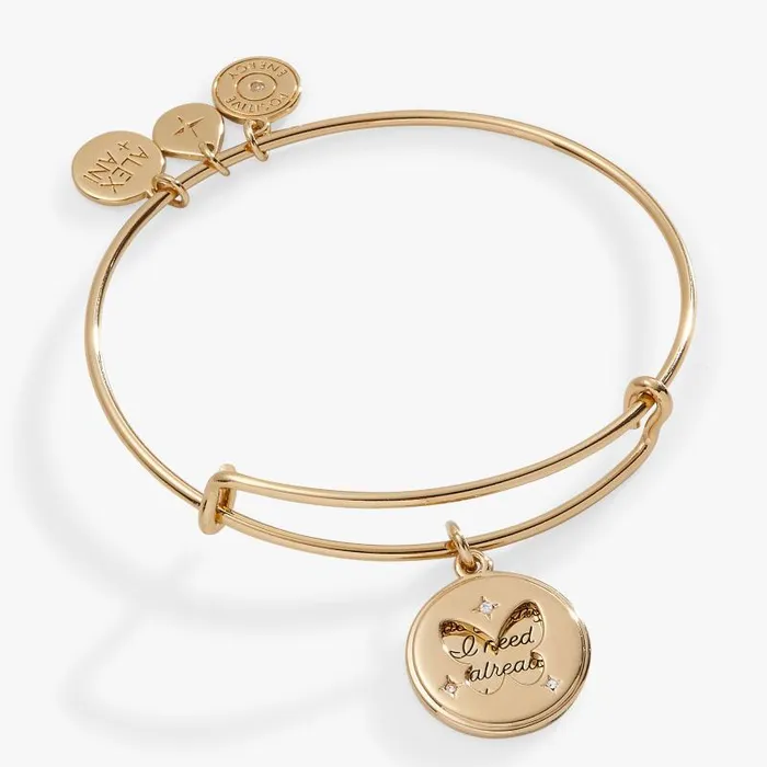 Bracelets Women Alex And Ani Hidden Message Butterfly Affirmation Bangle Gold