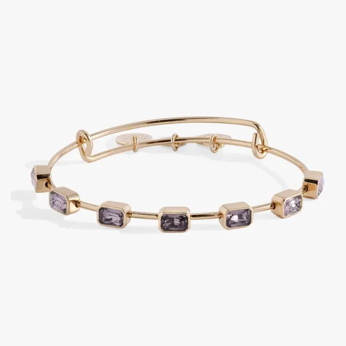 Bracelets Women Alex And Ani June Birthstone Emerald Cut Bangle Gold