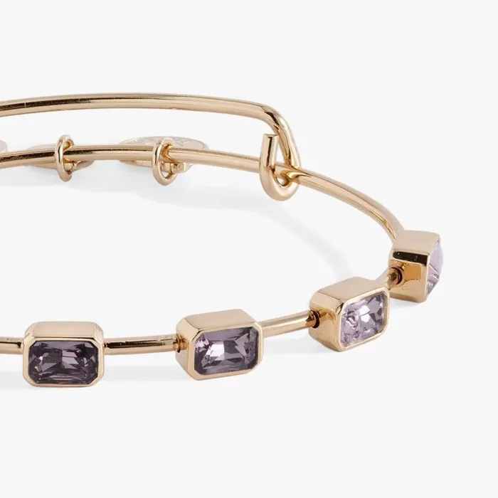 Bracelets Women Alex And Ani June Birthstone Emerald Cut Bangle Gold