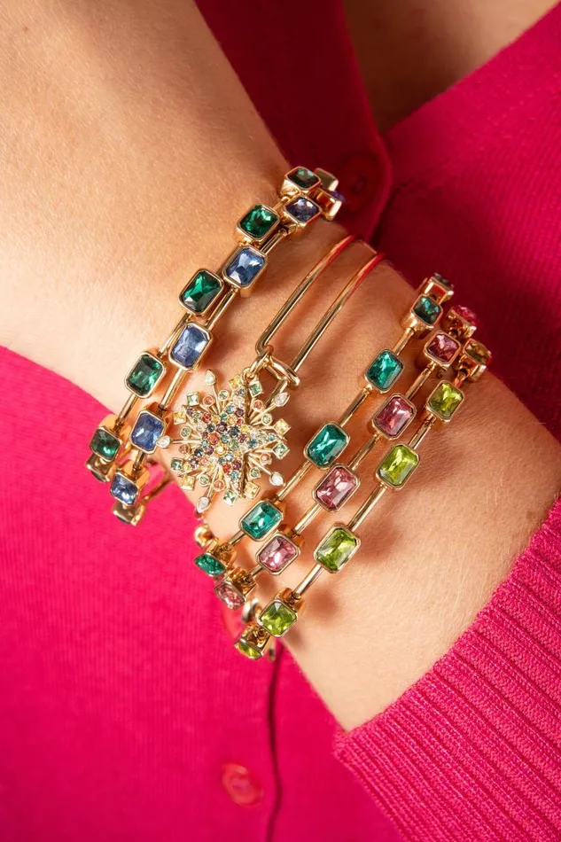 Bracelets Women Alex And Ani June Birthstone Emerald Cut Bangle Gold