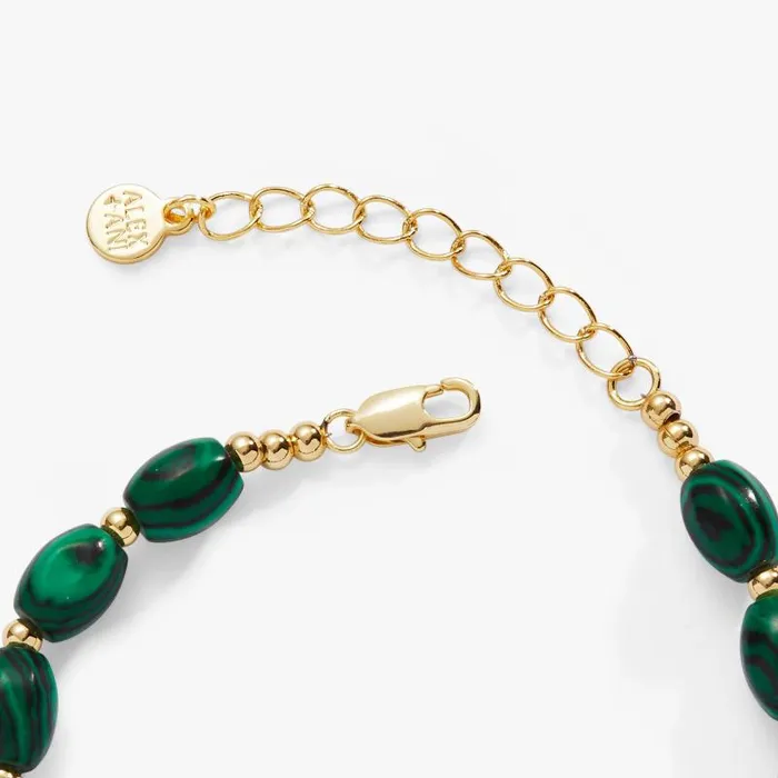 Bracelets Women Alex And Ani Malachite Charm Bracelet Gold