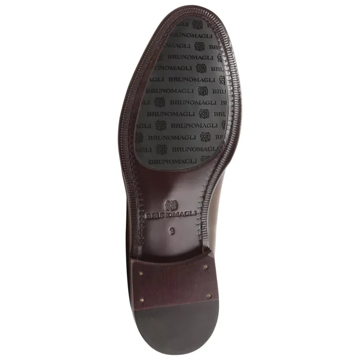 Bruno Magli Arezzo Burnished Penny Loafer 8211 CognacDark Brown Men Loafers and Slipons
