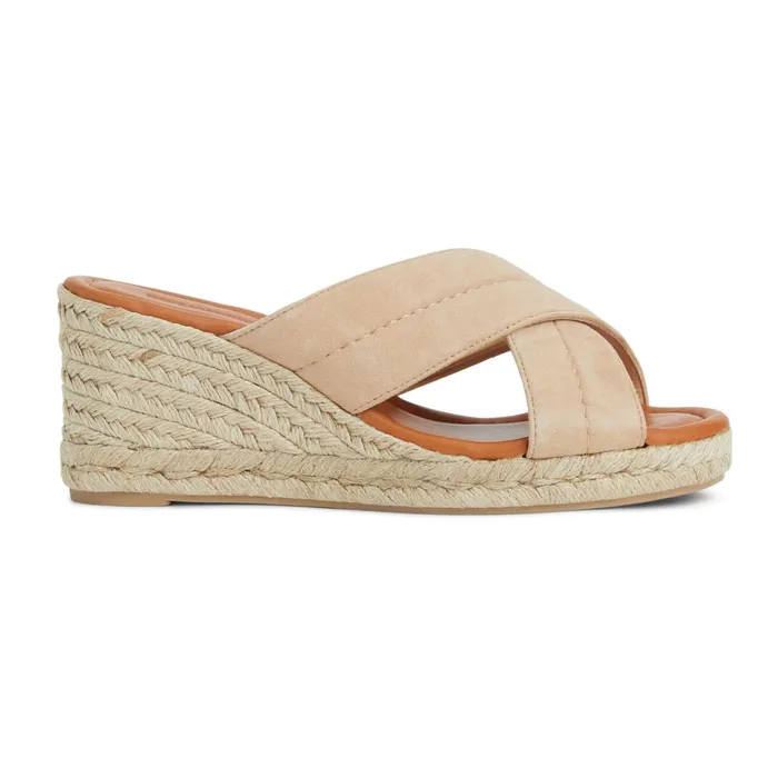 Bruno Magli EVA Wedge Heel SAND SUEDE Women Sandals and Slides