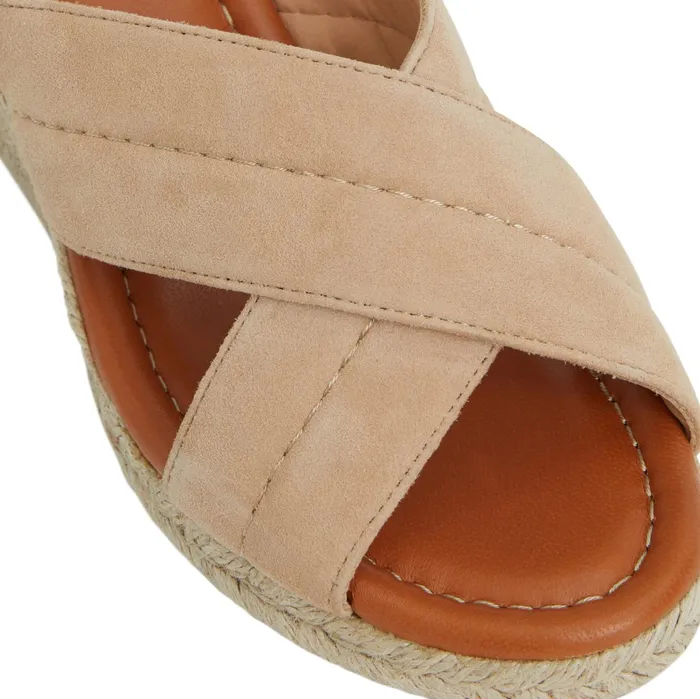 Bruno Magli EVA Wedge Heel SAND SUEDE Women Sandals and Slides
