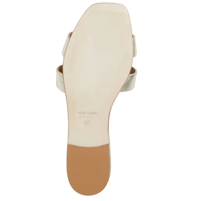 Bruno Magli FINA Single Band Sandal GOLD METALLIC Women Sandals and Slides