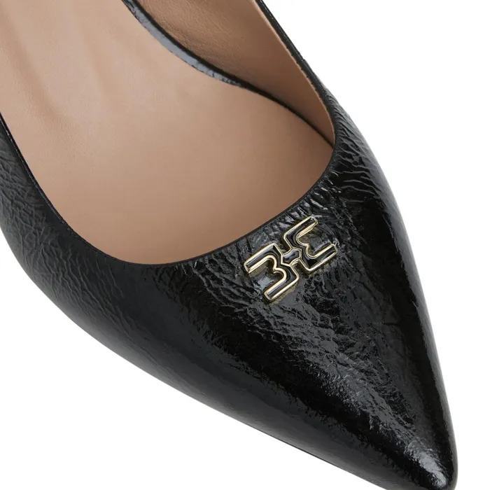 Bruno Magli FIONA Slingback Pump BLACK CRINKLE PATENT Women Pumps