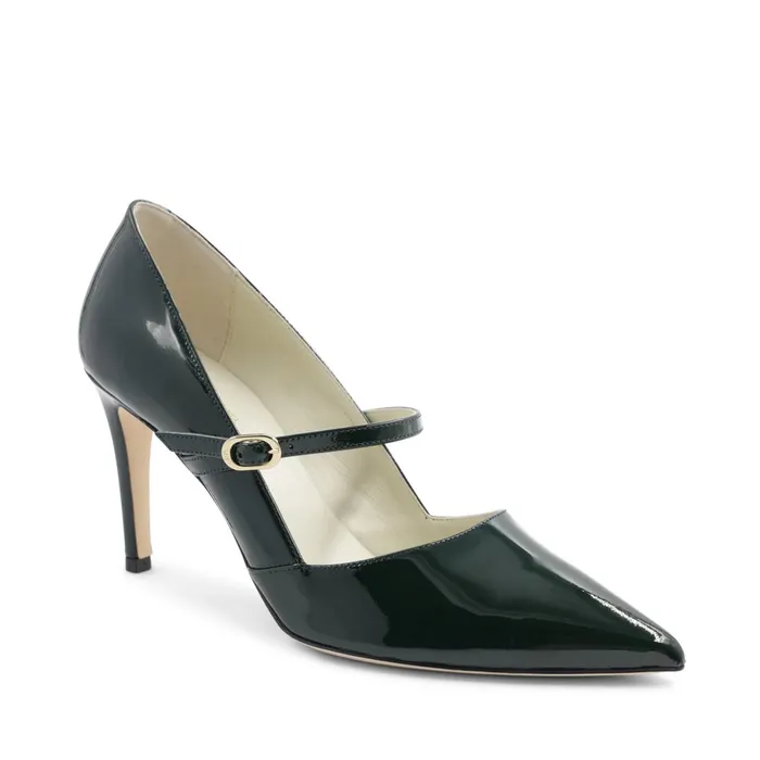 Bruno Magli Gemma MaryJane Leather Pump 8211 Emerald Patent Women Heels