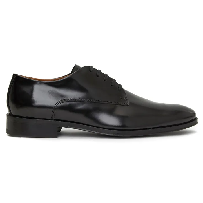 Bruno Magli Metti Derby Black Leather Men Dress Shoes