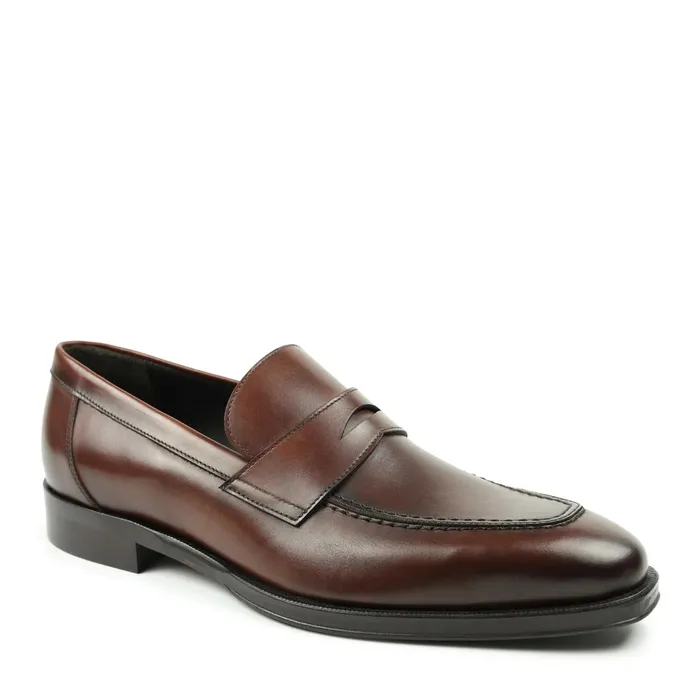 Bruno Magli Nathan Penny Loafer 8211 Rust Men Casual Shoes