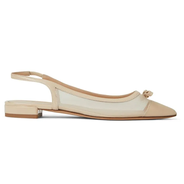 Bruno Magli PAMINA Slingback Flat SAND PATENT Women Flats and Loafers