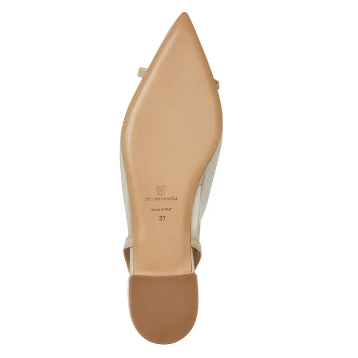 Bruno Magli PAMINA Slingback Flat SAND PATENT Women Flats and Loafers