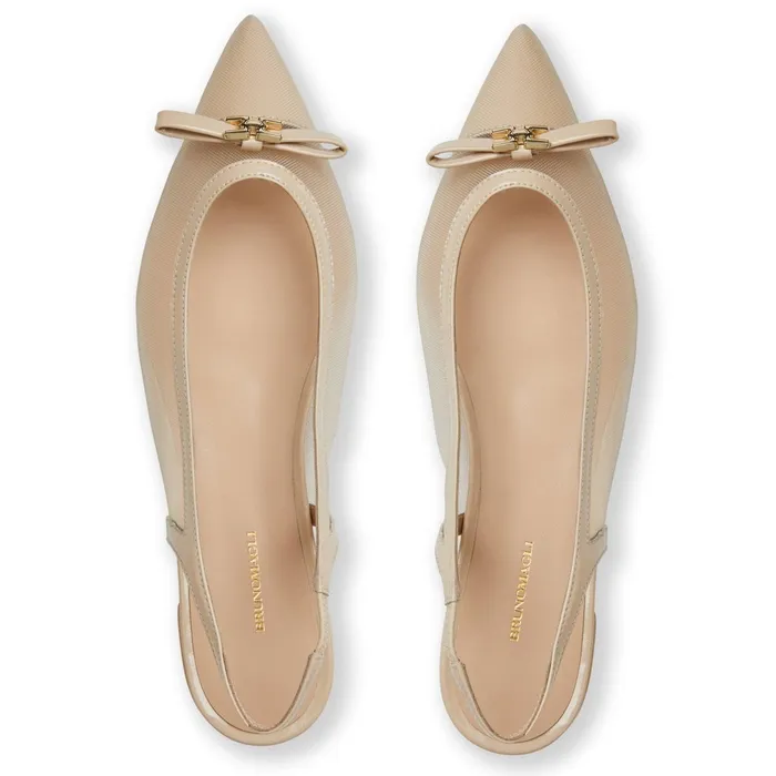 Bruno Magli PAMINA Slingback Flat SAND PATENT Women Flats and Loafers