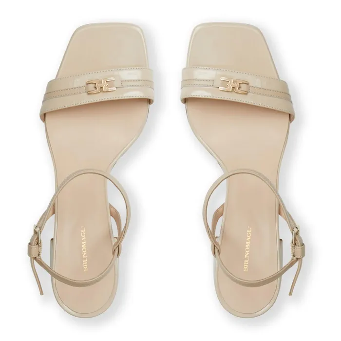 Bruno Magli PHOEBE Sandal BEIGE PATENT Women Heels