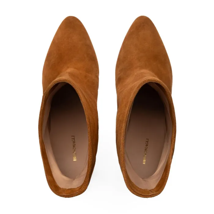 Bruno Magli Pistoia Boot Cognac Suede Women Boots