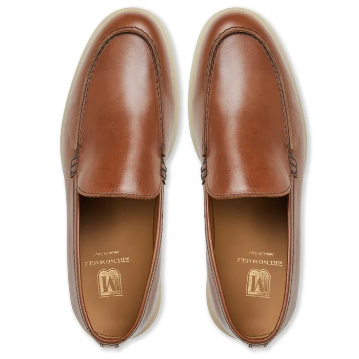 Bruno Magli Primo Casual Slip On Loafer Cognac Leather Men M BY BRUNO MAGLI