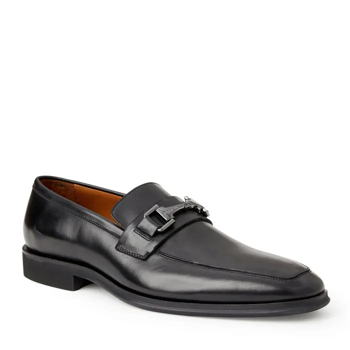 Bruno Magli Raging Bit Leather LoaferBlack Men Dress Shoes