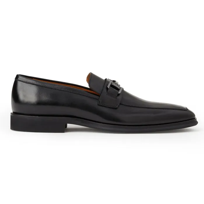 Bruno Magli Raging Bit Leather LoaferBlack Men Dress Shoes